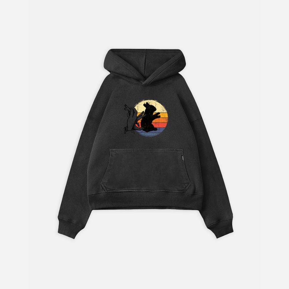Rabbit Shadow Art Animal Rescue Pet Adoption Graphic Hoodie