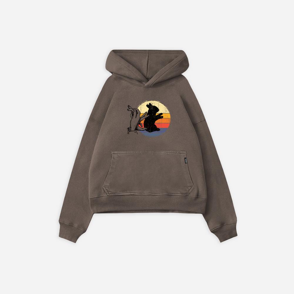 Rabbit Shadow Art Animal Rescue Pet Adoption Graphic Hoodie - Image 2