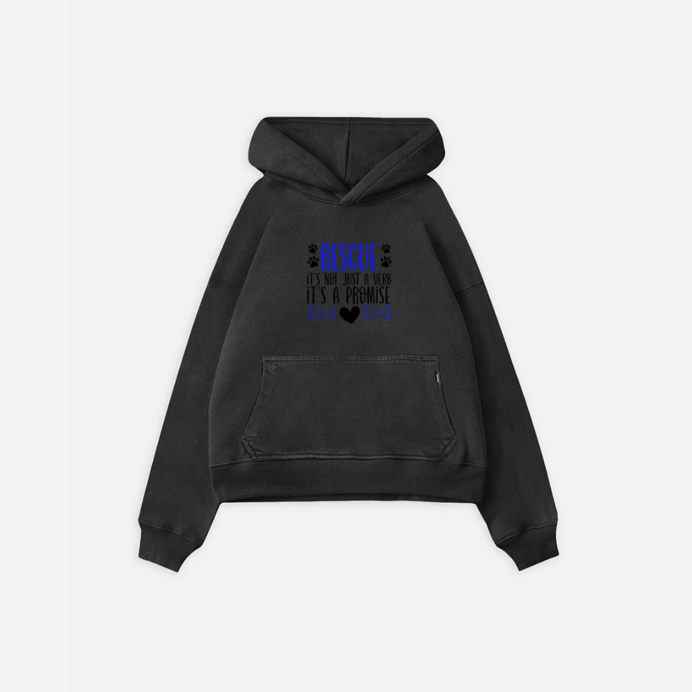 Rescue It’s Not Just a Verb It’s a Promise Dog Cat Adoption Gift Hoodie